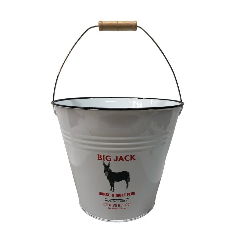 Big Jack Horse & Mule Feed Columbia Tennessee Enamel Bucket